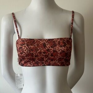 Abby Rose Leopard Bikini Top Size 8 New With Tag